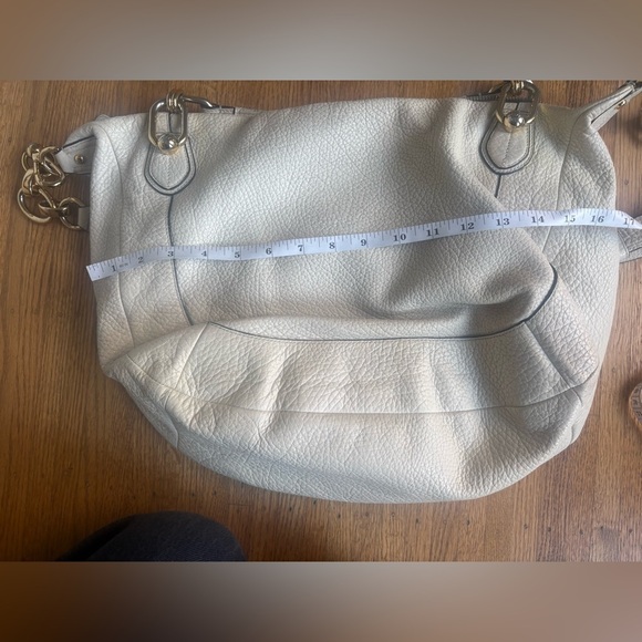 Coach | Vintage Kristen leather shoulder bag hobo bag cream gold hardware large - Picture 7 of 12